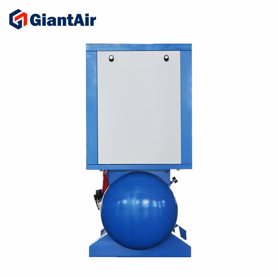 Germany Technology Industrial Silent Electrical Portable 5.5/7.5/11/15kw Rotary Screw Air Compressor with Dryer, Tank and Filter
