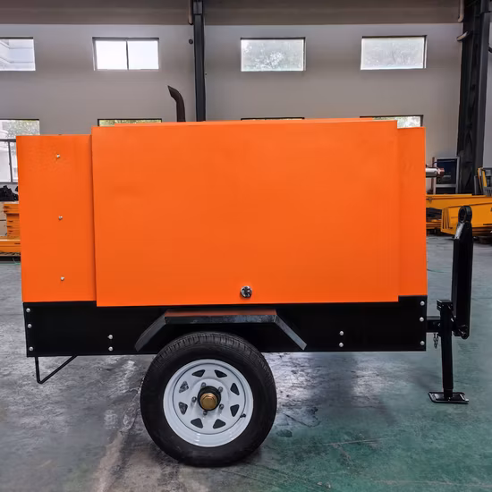 41kw 8bar 5m3/Min 185cfm Industrial Diesel Portable Screw Air Compressor