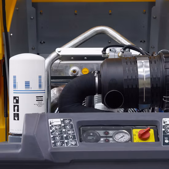 Rotary Twin Screw Engine Portable Screw Air Compressor